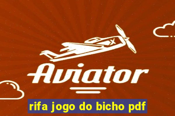 rifa jogo do bicho pdf